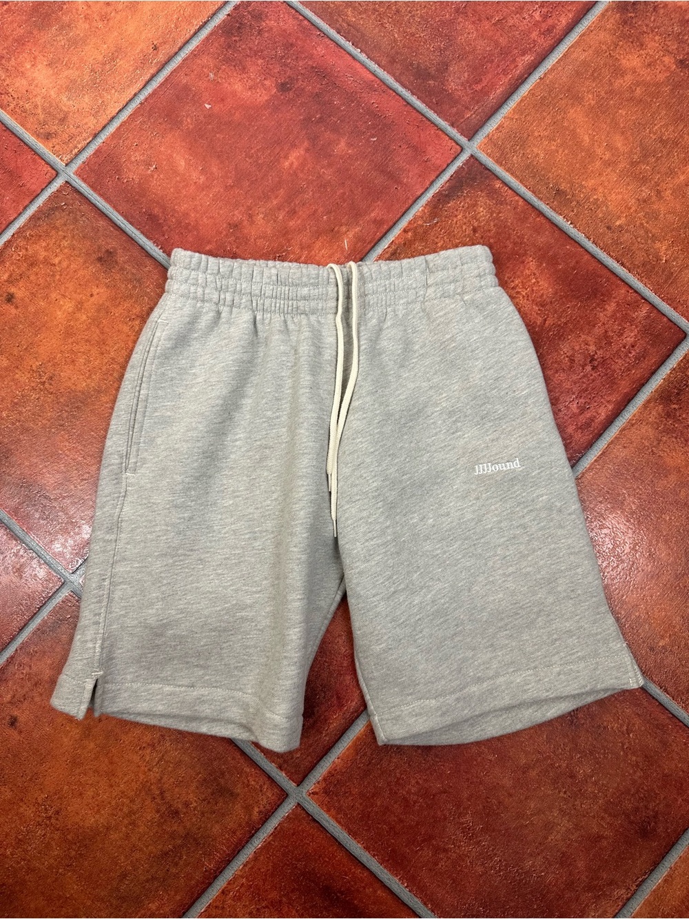 JJJJound Men's Drawstring Sweat Shorts in Light Heather Gray